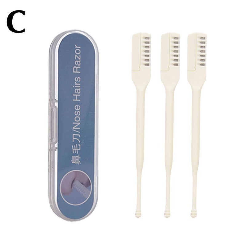 Double-headed nose hair trimmer, manual nose hair removal tool, portable ear pick, shaving tool for nose hair removal.
